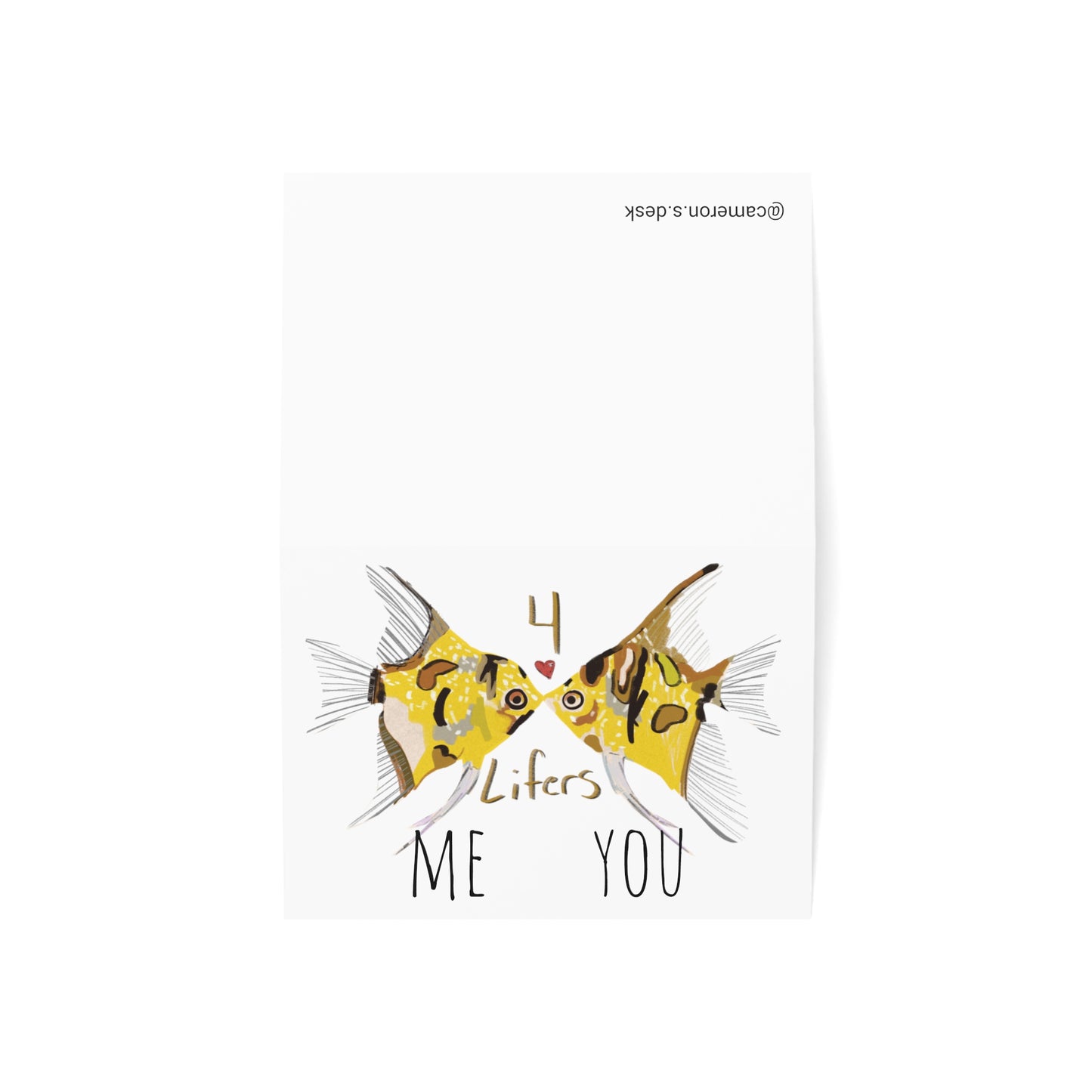 Angelfish "I love you" cards. Perfect for anniversaries, birthdays, holidays!