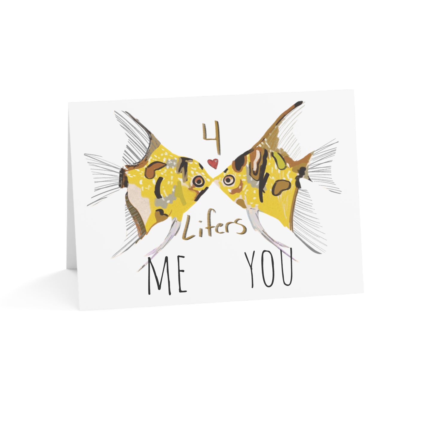 Angelfish "I love you" cards. Perfect for anniversaries, birthdays, holidays!